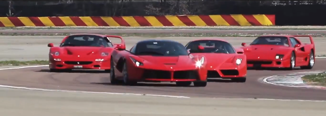 Ferrari Testrijder Met F40 F50 Enzo En Laferrari Op Fiorano