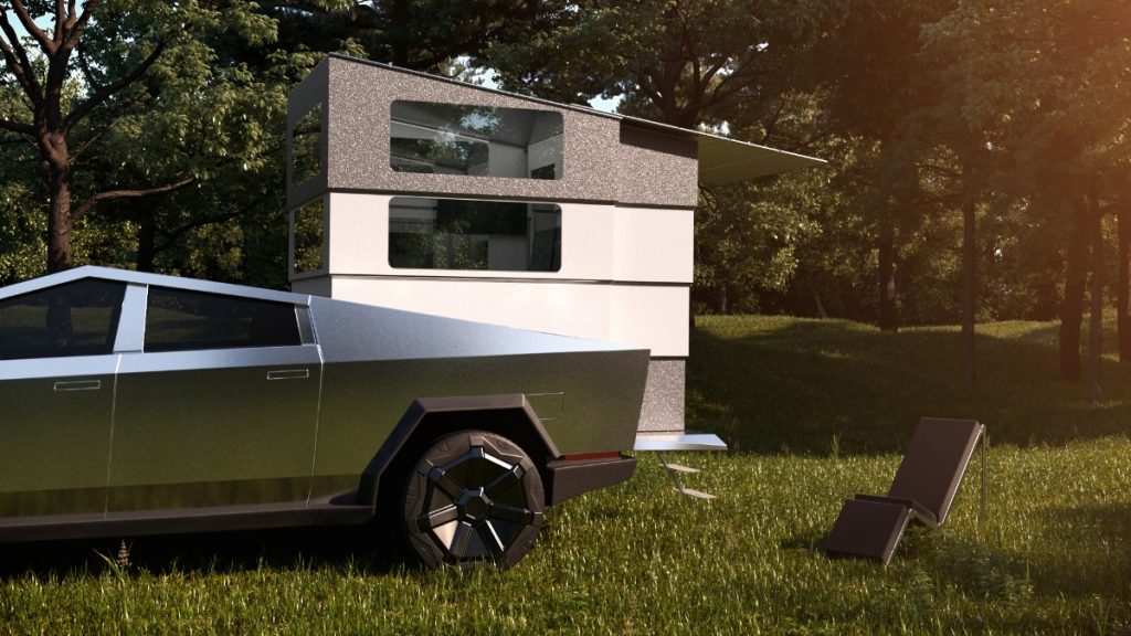 Tesla Cybertruck, camper, Cyberlandr