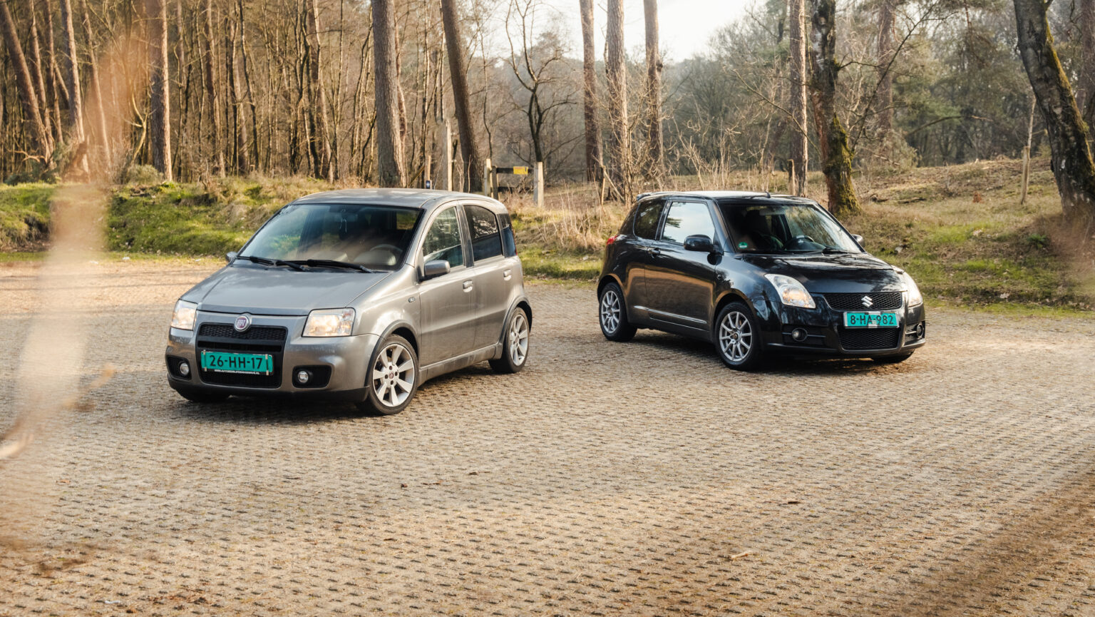 Suzuki Swift Sport Fiat Panda 100HP occasion occasions hot hatch hot hatchbacks hot hatches tweedehands auto auto's eerste auto